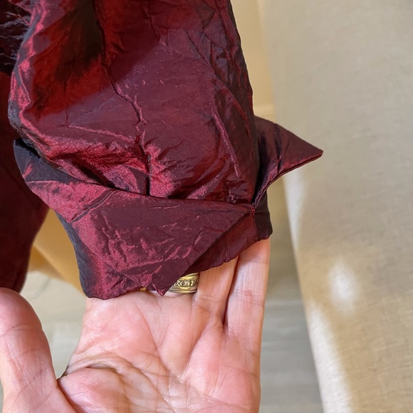 Chico’s Wine Metallic NEW Blazer Sz 16 - Picture 5 of 10